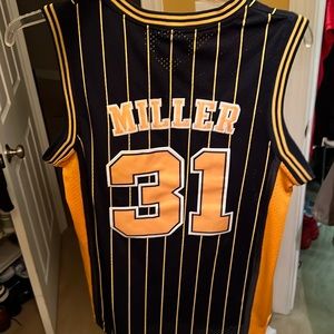 Throwback Reggie Miller Pacers pinstripe jersey